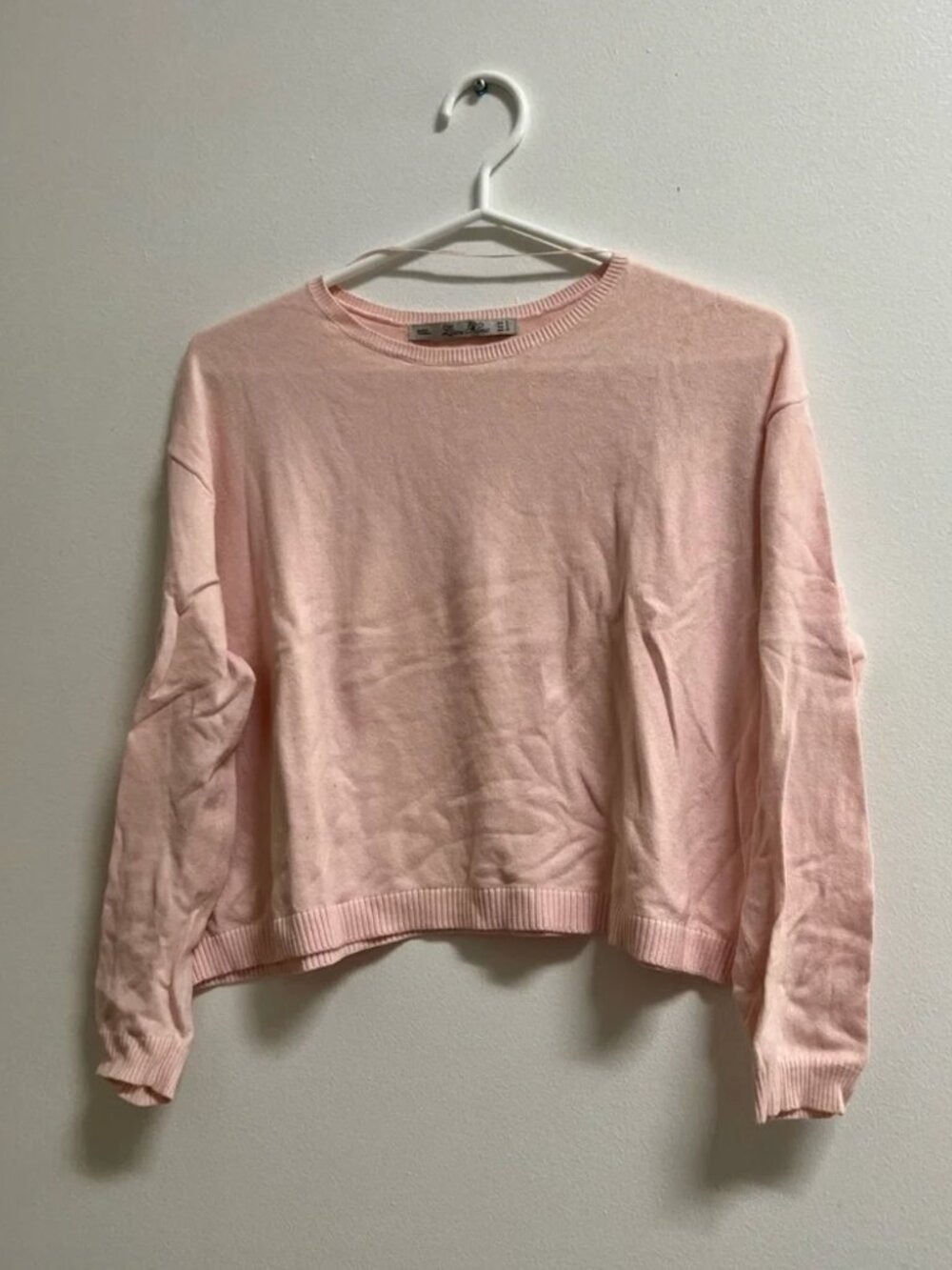 Zara Cropped Knit Sweater S
